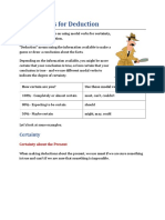 Modal Verbs For Deduction