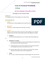 Suggested Answers To Practical Workbook: CH 1 Introducing Biology