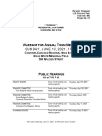 Town of Concord 2021 ATM Warrant Final