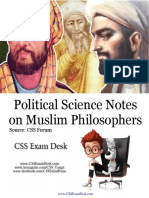 Political Science Notes On Muslim Philosophers: Source: CSS Forum