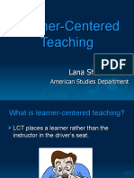 Learner-Centered Teaching (Presentation of Maryellen Weimer's Book)