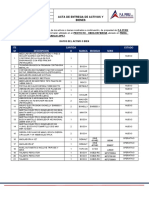 Acta de Entrega de Activos y Bienes - Proyecto Talara - Obra Refineria