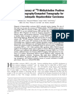 Diagnostic Accuracy of F-Methylcholine Positron Emission Tomography/Computed Tomography For Intra-And Extrahepatic Hepatocellular Carcinoma