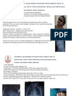 Anesthetic Management of Patient With Foreign Body in Right Nasal Cavity With Congenital Muscular Torticollis Posted For Foreign Body Removal