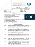 Model Examination: March 2019 Reg. No.