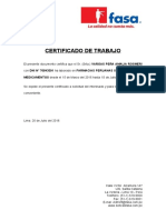 Certificado de Trabajo Fasa