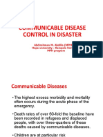 Communicable Disease Control in Disaster