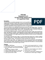 NTE1509 Integrated Circuit 10-Step Dot/Bar Display Driver For Logarithmic Scale