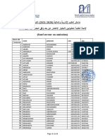 (Sauf Erreur Ou Omission) : Num de L'examen Nom Prénom Cne Cin