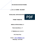 MÓDULO # 3 - 9no. - ARTES INDUSTRIALES - Electricidad Básica - 2 - Prof. Pedro Frías