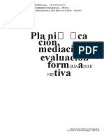 Planificación, Mediación y Evaluación Formativa