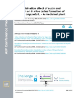 Physalis Angulata L. - A Medicinal Plant: The Combination Effect of Auxin and Cytokinin On in Vitro Callus Formation of