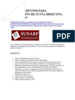 Procedimientos para Inscripción de Junta Directiva en Sunarp