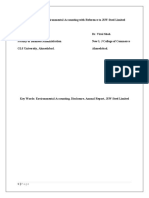 ACasestudyof Environmental Accountingin Indiawithreferenceto JSWSteel