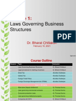 Laws Governing Business Structures: Dr. Bharat Chillakuri