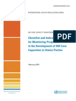 IHR Monitoring Framework Checklist and Indicators