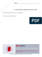 Performance Evaluation of A Bulb Turbine Designed For Ultra-Low Head Applications