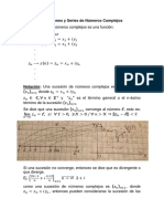 Sucesiones y Series de Números Complejos