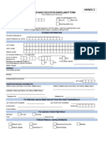 Annex 2: Modified Basic Education Enrollment Form