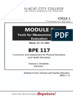 Tools For Measurement and Evaluation: Cycle 1