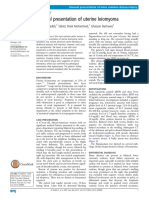 Unusual Presentation of Uterine Leiomyoma: Samer Al Hadidi, Tabrez Shaik Mohammed, Ghassan Bachuwa