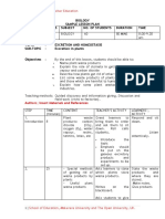 Biology Sample Lesson Plan Date Class Subject No. of Students Duration Time