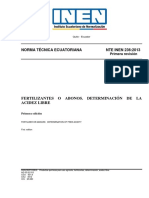 Nte - Inen - 236-1 - Fertilizantes o Abonos. Acidez Libre