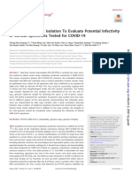 Crossm: Culture-Based Virus Isolation To Evaluate Potential Infectivity of Clinical Specimens Tested For COVID-19