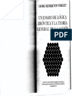 VON WRIGHT, Georg Henrik. Un Ensayo de Lógica Deóntica y La Teoría General de La Acción