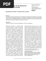 Development of The Research Competencies Scale