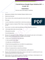 CBSE Class 7 Social Science Sample Paper Solution SET - 1