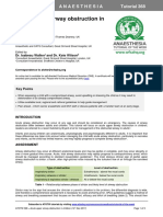 Acute Upper Airway Obstruction in Children: Paediatric Anaesthesia Tutorial 368