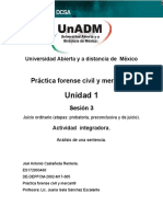 Unidad 1: Práctica Forense Civil y Mercantil