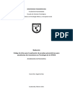 Find. Psicometria - Código de Etica Karen Hegel