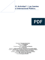 M14. U1. S2. Actividad 1. Las Fuentes Del Derecho Internacional Público