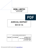 Annual Report 2013-14: Beml Limited