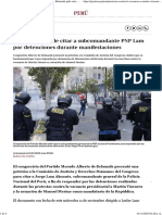 Protestas Contra La Vacancia A Martín Vizcarra de Belaunde Pide Citar A Subcomandante de La PNP Jorge Lam Por Detenciones Durante Marchas NNDC PERU GESTIÓN