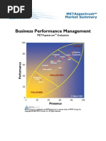 Business Performance Management: Metaspectrum Evaluation