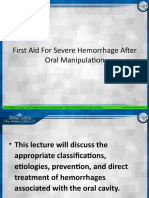 First Aid Management of Hemorrhage