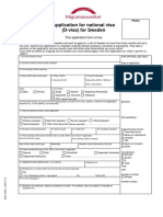 Application For National Visa (D-Visa) For Sweden: This Application Form Is Free