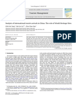 Chih-Hai Yang, Hui-Lin Lin, Chia-Chun Han Analysis of International Tourist Arrivals in China The Role Ofworld Heritage Sites