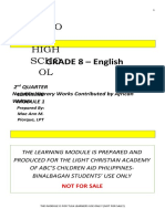 Junio R High Scho OL: GRADE 8 - English