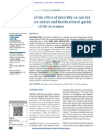 An Evaluation of The Effect of Infertili