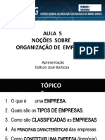 Aula 5 - NOções Sobre Organização de Empresas