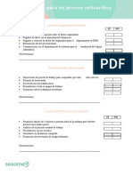 Checklist para Proceso Onboarding