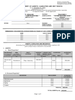 Statement of Assets Liabilities and Net Worth