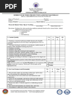 Rubrics For Video Production Audition Materials: Republic of The Philippines Department of Education Region III