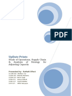 Update Prints: Study of Operations, Supply Chain & Analysis of Strategy For Adjusting Capacity