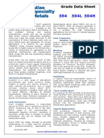 Data Sheet For Ss 304 Grade