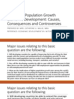 Module 4 - Population Growth Economic Development - Causes - Consequences and Controversies - PPT